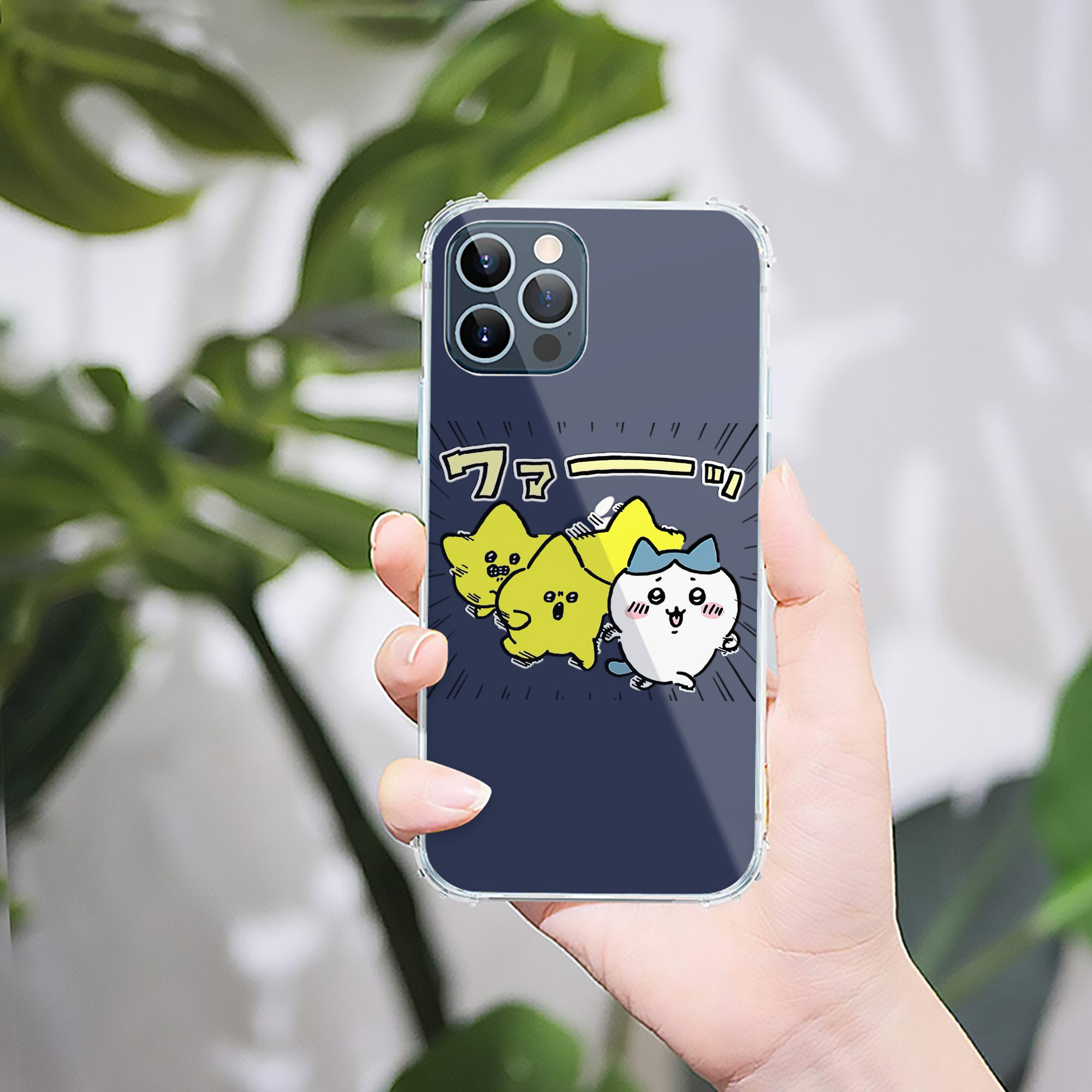（画像用） ちいかわ 流れ星 Chii-kawa Shooting star 【iPhone 12シリーズ対応】透明スマホケース（クリアソフトケース）